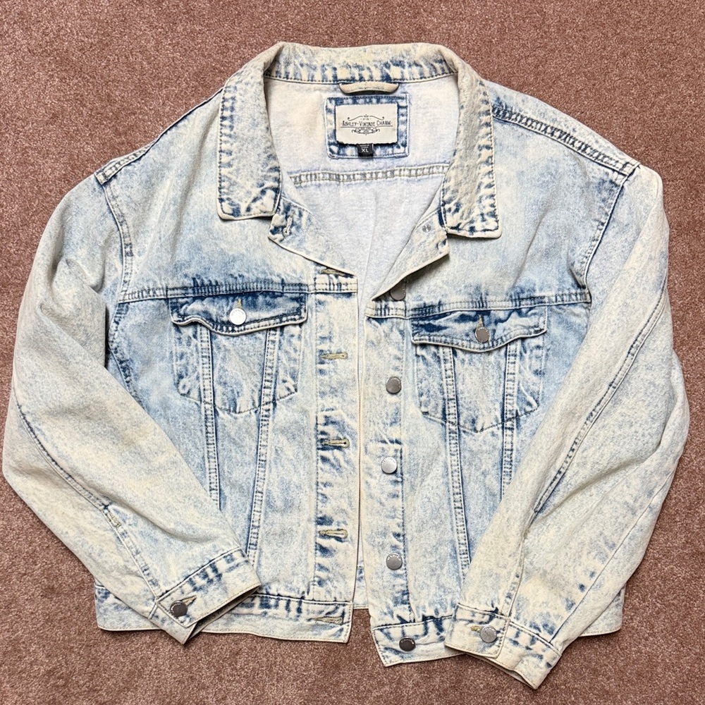 Acid Wash Denim Jean Jacket